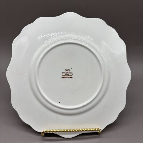 Vintage 1960s Royal Stafford OES Bone China Plate Masonic Eastern Star Gold Trim - Picture 2 of 9